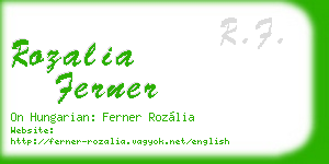 rozalia ferner business card
